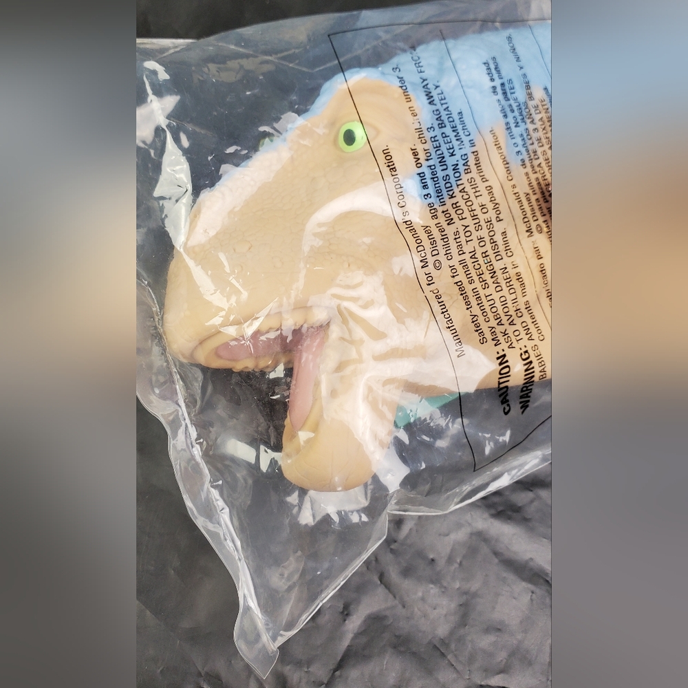 McDonalds VTG 2000 Dinosaur Aladar #1 Hand Puppet Happy Meal Toy Sealed - NOS